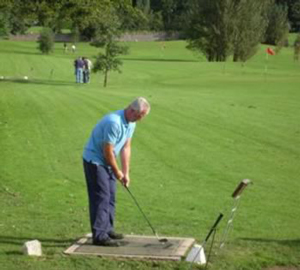 Teeing off on the 1st Tee